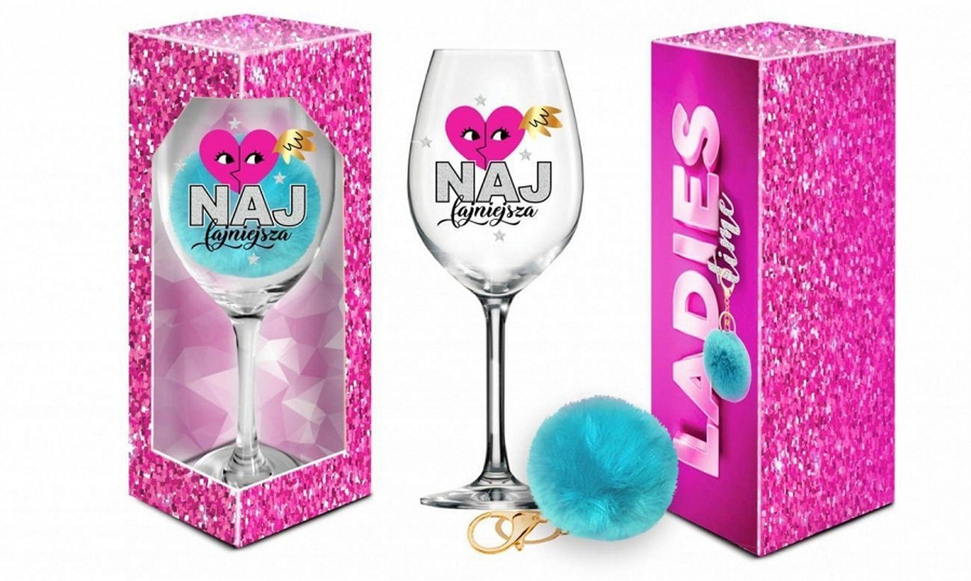 Kieliszek do wina Signoria 700 ml z pomponem – Najfajniejsza — zdjęcie 1