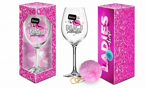 Kieliszek do wina Signoria 700 ml z pluszowym pomponem