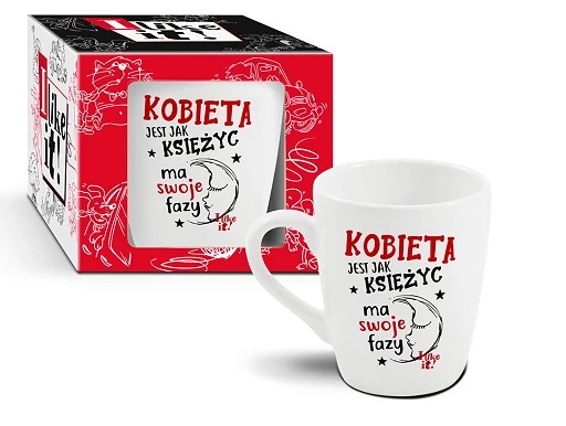 Kubek baryłka 300 ml – „Kobieta jest jak księżyc”
