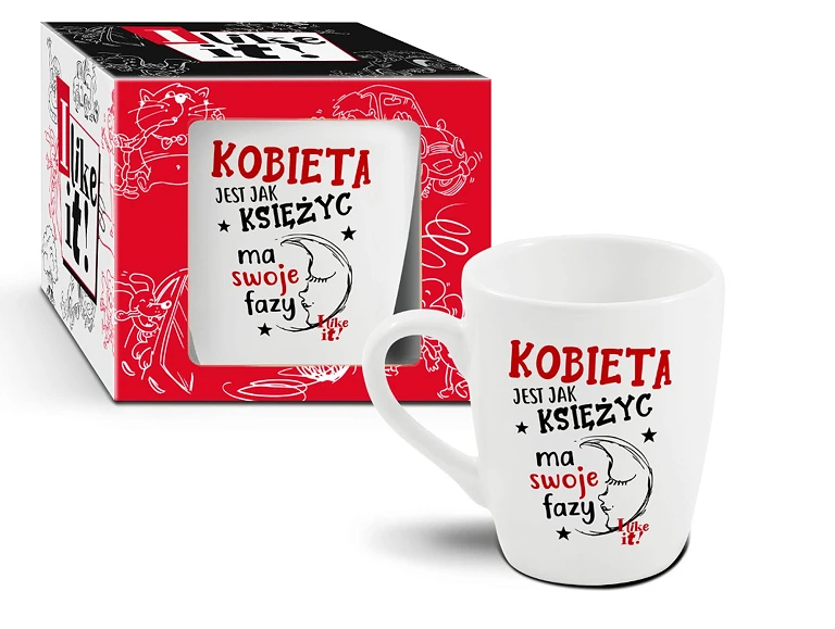 Kubek baryłka 300 ml – „Kobieta jest jak księżyc”