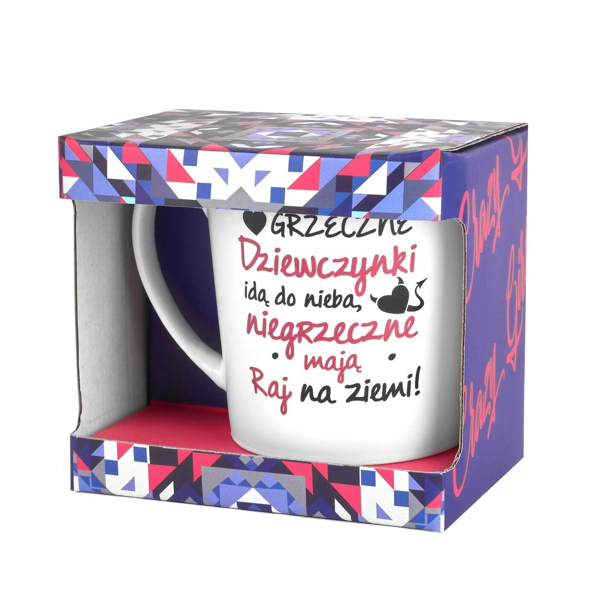 Kubek porcelanowy 480 ml – Grzeczne dziewczynki — zdjęcie 3