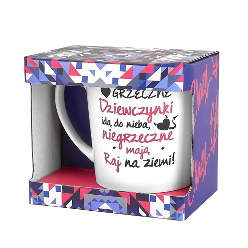 Kubek porcelanowy 480 ml – Grzeczne dziewczynki — zdjęcie 3