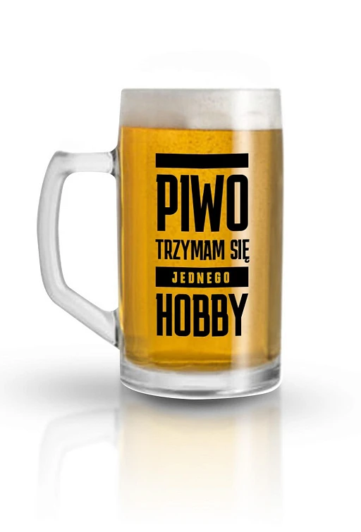 Kufel 500 ml „Piwo – Trzymam się jednego hobby”