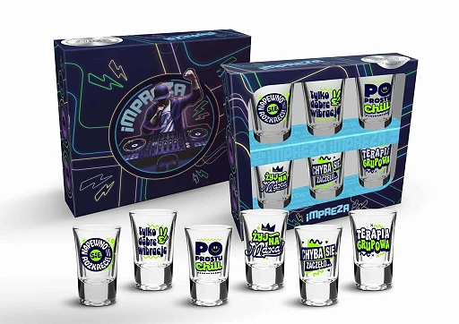 Zestaw kieliszków IMPREZA 35 ml – 6 sztuk