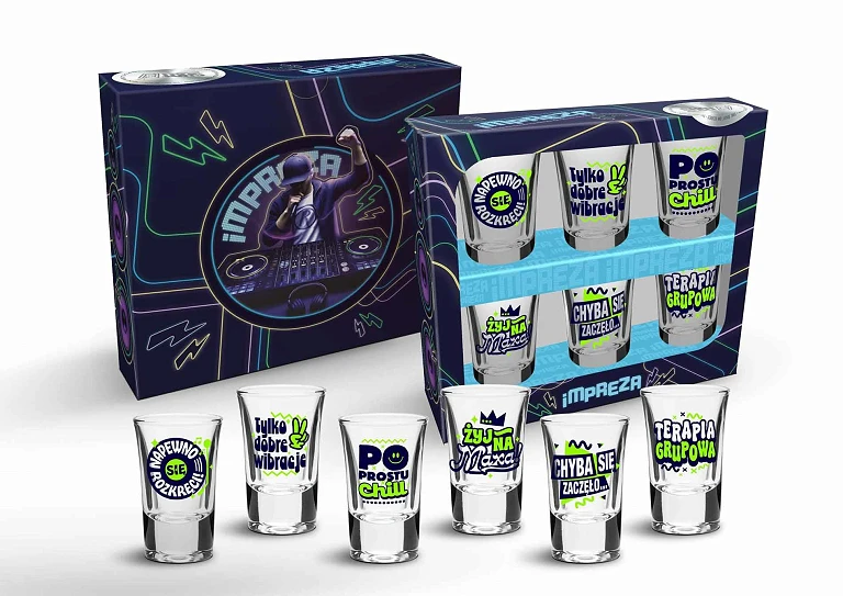 Zestaw kieliszków IMPREZA 35 ml – 6 sztuk