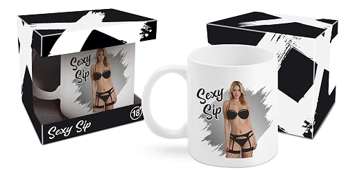 Kubek Sexy Sip 300 ml – ceramika, losowy wzór