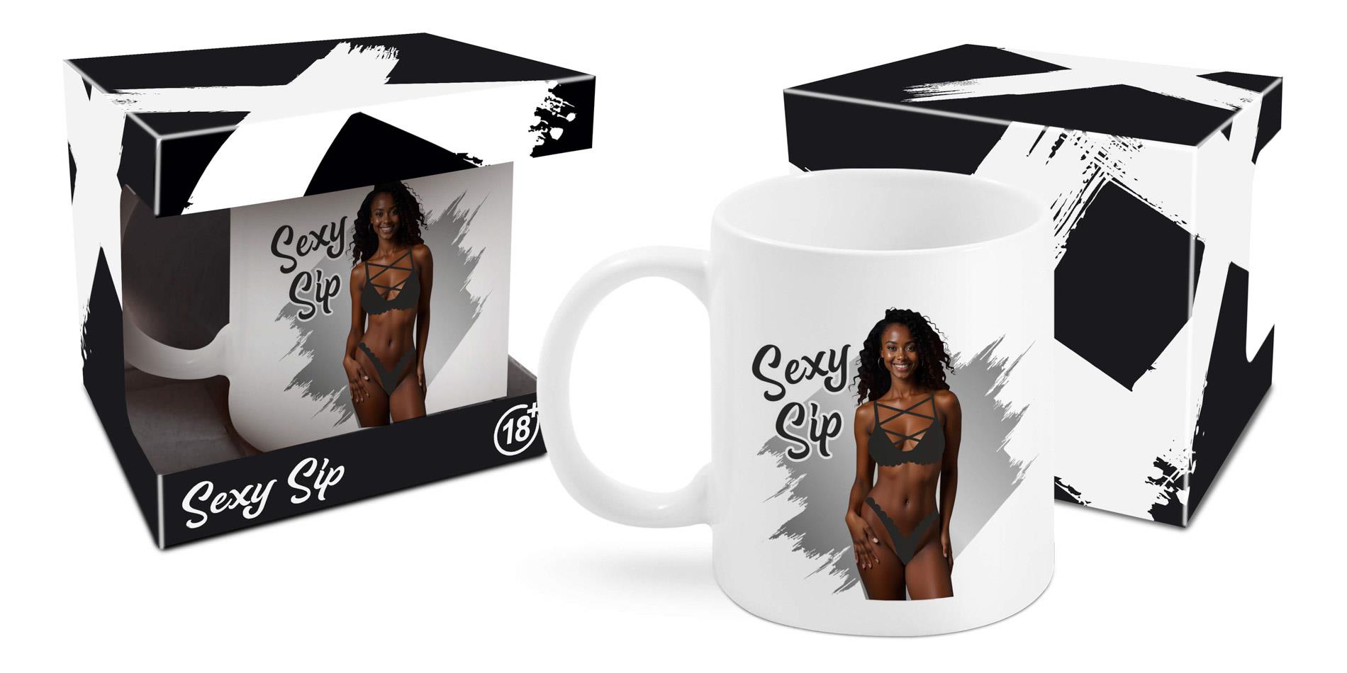 Kubek Sexy Sip 300 ml – ceramika, losowy wzór — zdjęcie 5