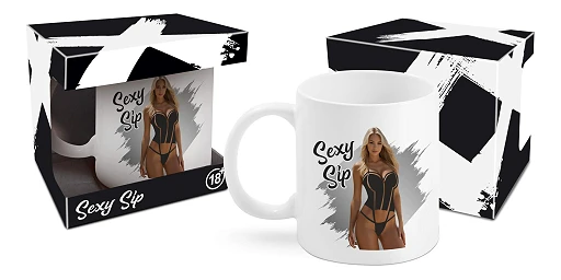 Kubek Sexy Sip 300 ml – ceramika, losowy wzór — zdjęcie 6