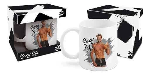 Kubek Sexy Sip Men 300 ml – ceramiczny, losowy wzór