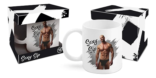 Kubek Sexy Sip Men 300 ml – ceramiczny, losowy wzór — zdjęcie 2