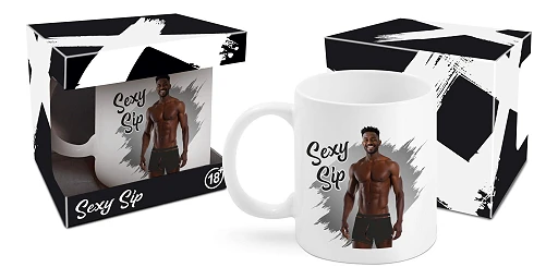 Kubek Sexy Sip Men 300 ml – ceramiczny, losowy wzór — zdjęcie 5