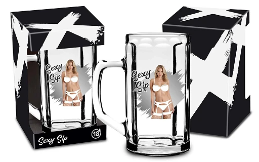 Kufel Sexy Sip 500 ml – szkło, wzór losowy