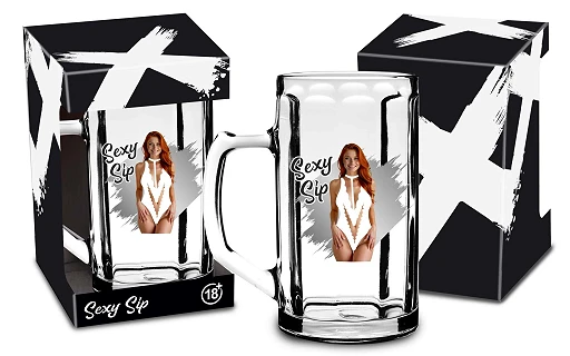 Kufel Sexy Sip 500 ml – szkło, wzór losowy — zdjęcie 3