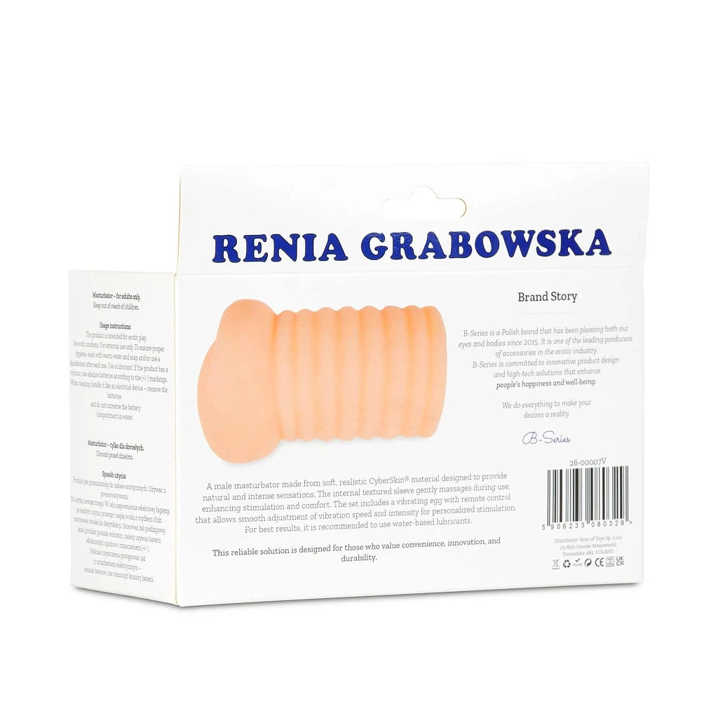 Masturbator Renia – cyberskóra, 15 cm, 12 trybów — zdjęcie 5