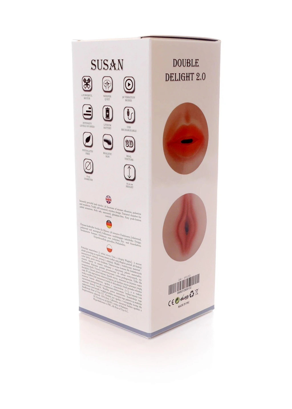 Masturbator SUSAN Double Delight 2.0 – 36 funkcji, USB — zdjęcie 11