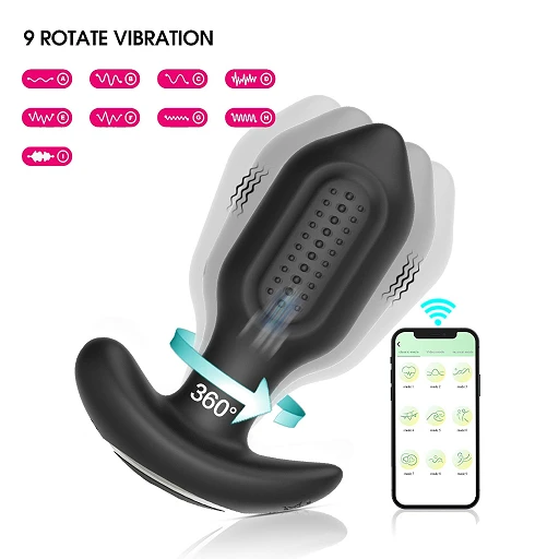 Wibrujący korek analny Bliss APP – rotacja 360°, sterowanie z telefonu — zdjęcie 3