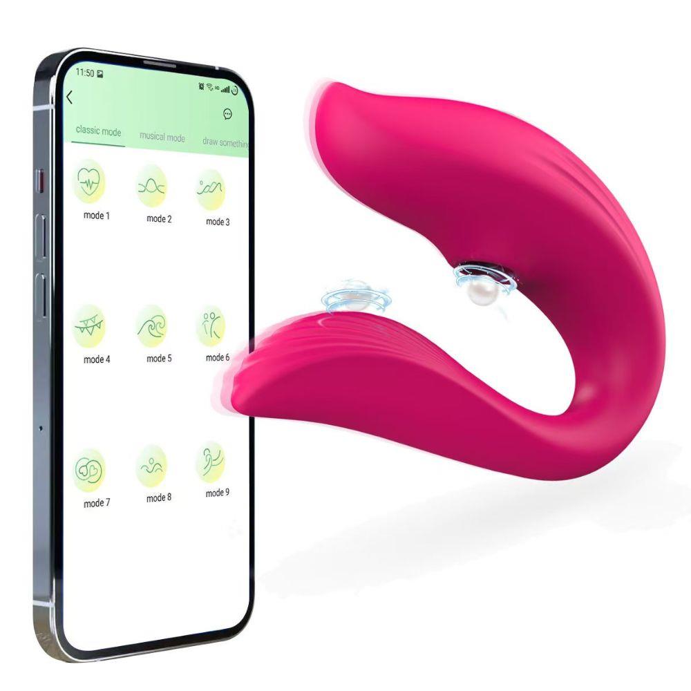 Wibrator z aplikacją – różowy, IPX7, 9 trybów — zdjęcie 2