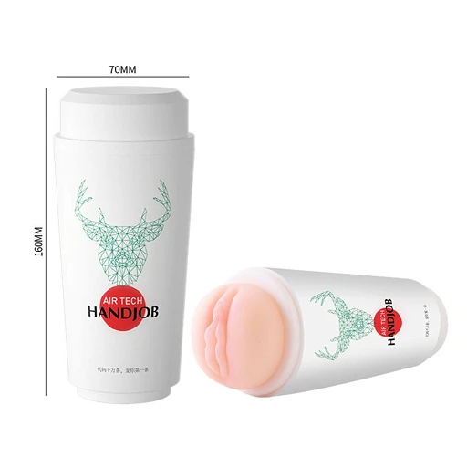Masturbator AIR TECH HANDJOB – kubek milk tea, wyjmowana wkładka — zdjęcie 3