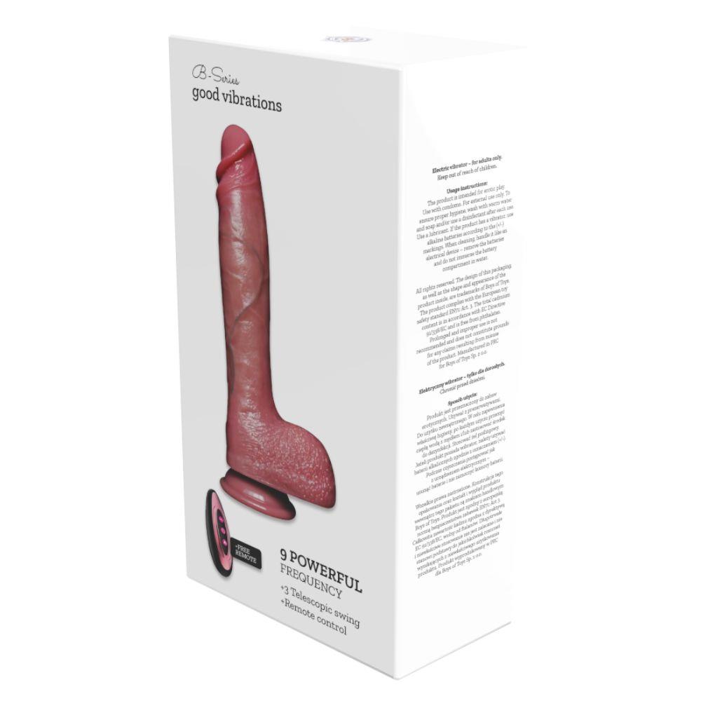 Wibrator Power Stroke – realistyczny, teleskopowy, z pilotem — zdjęcie 4
