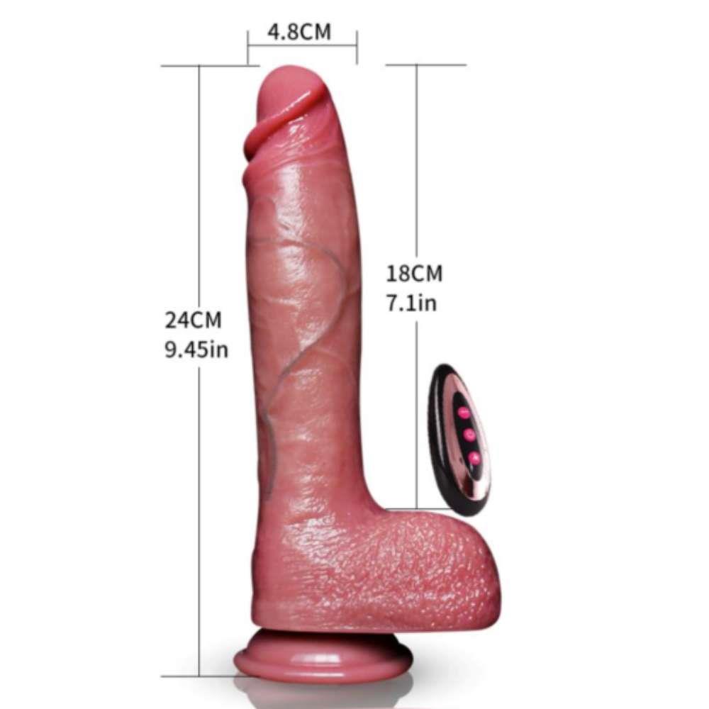 Wibrator Power Stroke – realistyczny, teleskopowy, z pilotem — zdjęcie 2