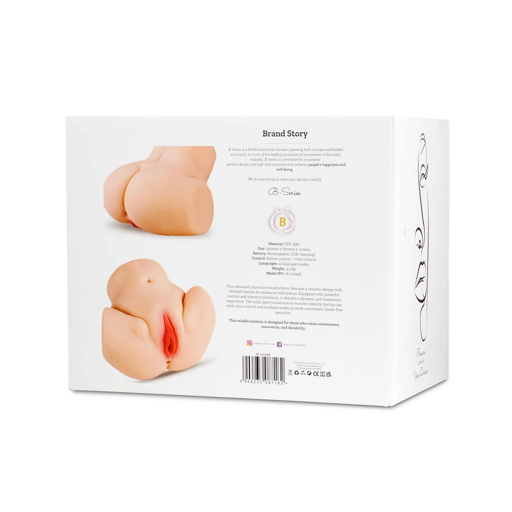 Masturbator realistyczny – ssanie i wibracje, dwa otwory — zdjęcie 11