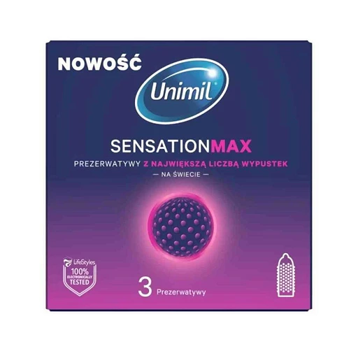 Prezerwatywy Sensation Max 3 szt. - z wypustkami