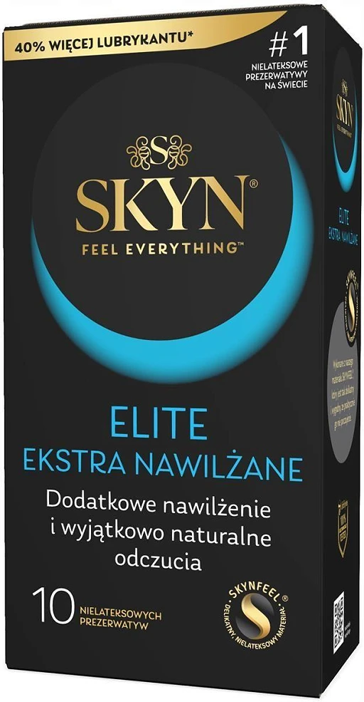 Prezerwatywy SKYN Elite Extra Lube - ekstra nawilżenie