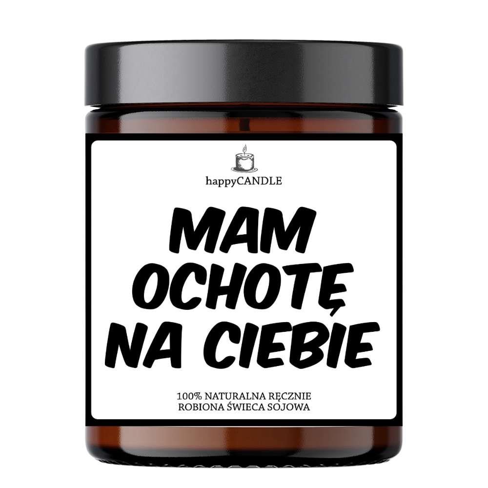 Świeca sojowa „Mam ochotę na Ciebie” – naturalna, ręcznie robiona — zdjęcie 1