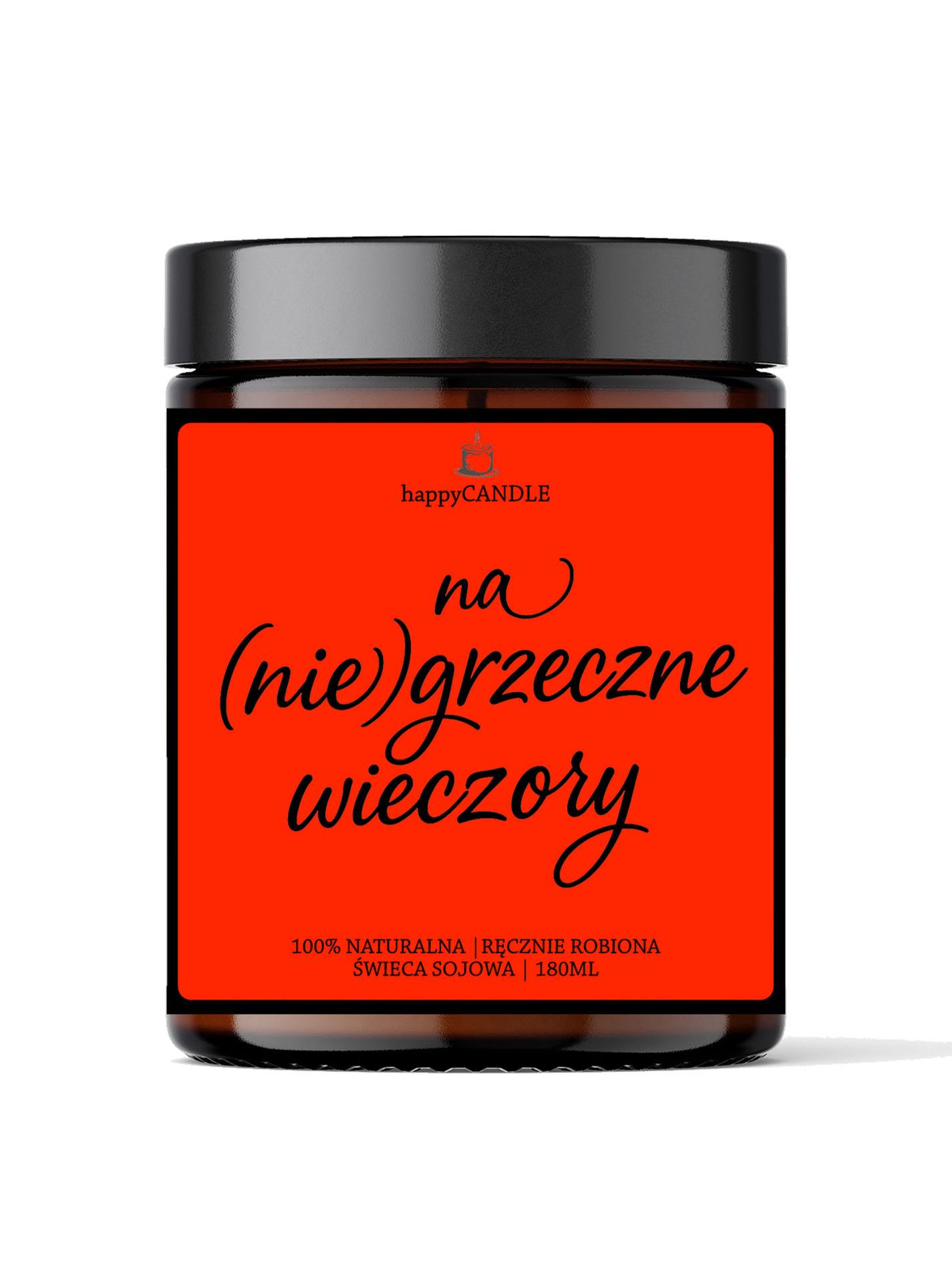 Świeca sojowa Na niegrzeczne wieczory – ręcznie robiona — zdjęcie 1