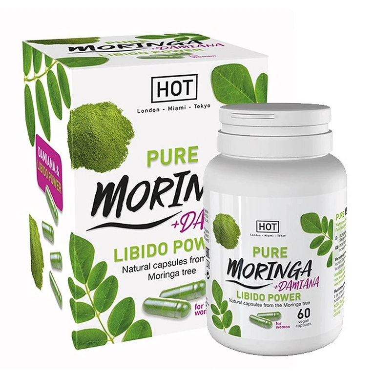 Suplement diety Pure Moringa + Damiana - 60 kapsułek wegańskich