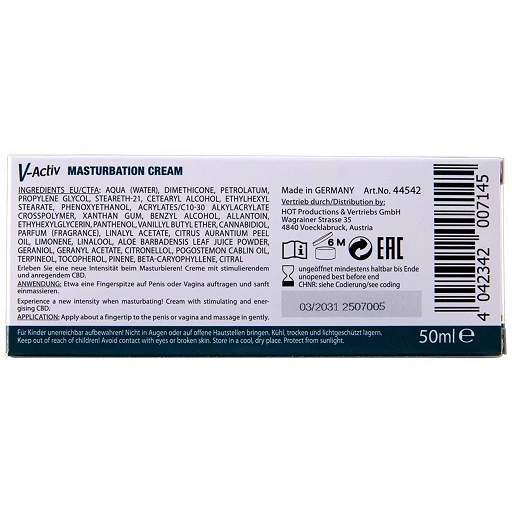 Krem do masturbacji V-Activ – CBD, rozgrzewający, 50 ml — zdjęcie 7