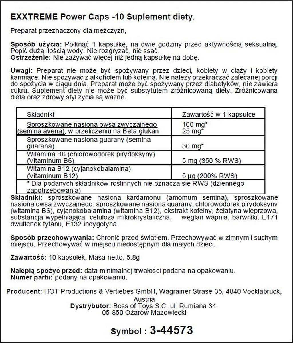 Suplement diety eXXtreme power caps - naturalne wsparcie libido — zdjęcie 2