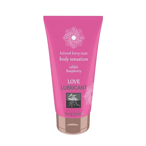 Żel nawilżający Shiatsu Love Lubricant – malinowy, jadalny, 75 ml