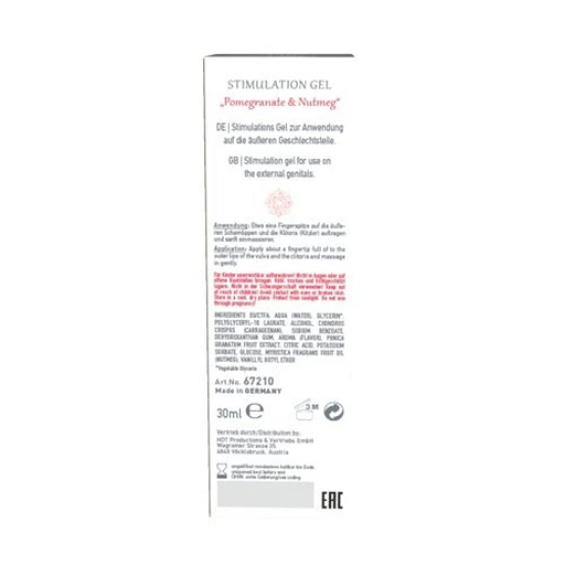 Żel stymulujący Pomegranate & Nutmeg – dla kobiet, 30 ml — zdjęcie 3