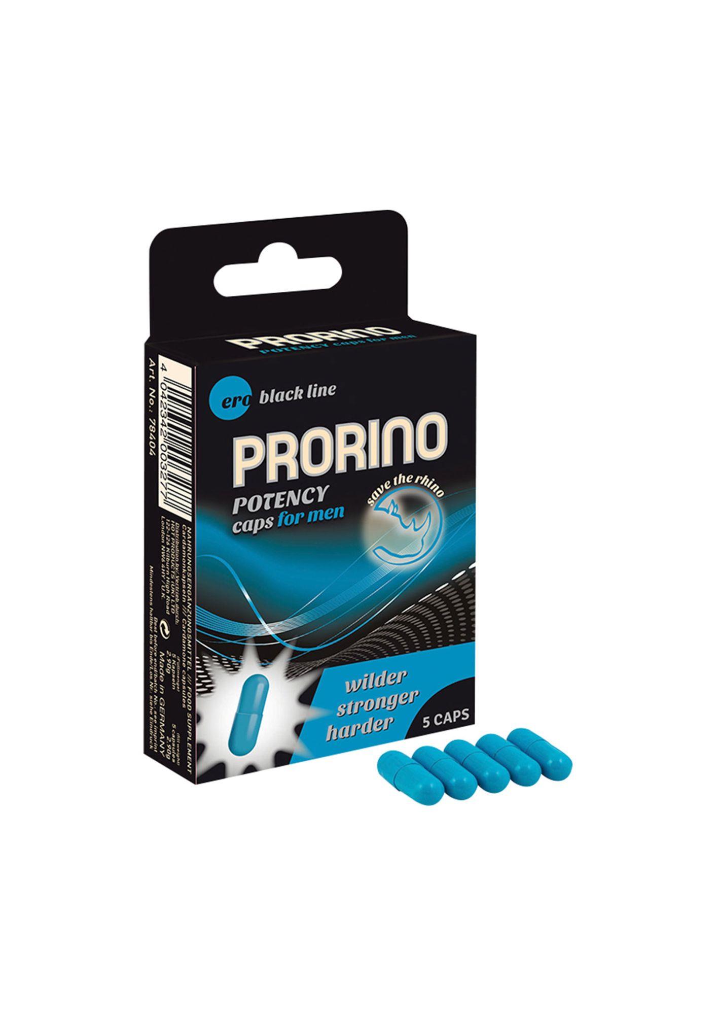 Kapsułki Prorino Potency Caps dla mężczyzn – suplement diety, 5 szt. — zdjęcie 1