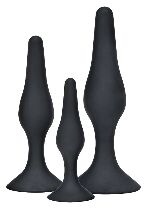 Zestaw korków analnych Curvy – 3 rozmiary, czarne