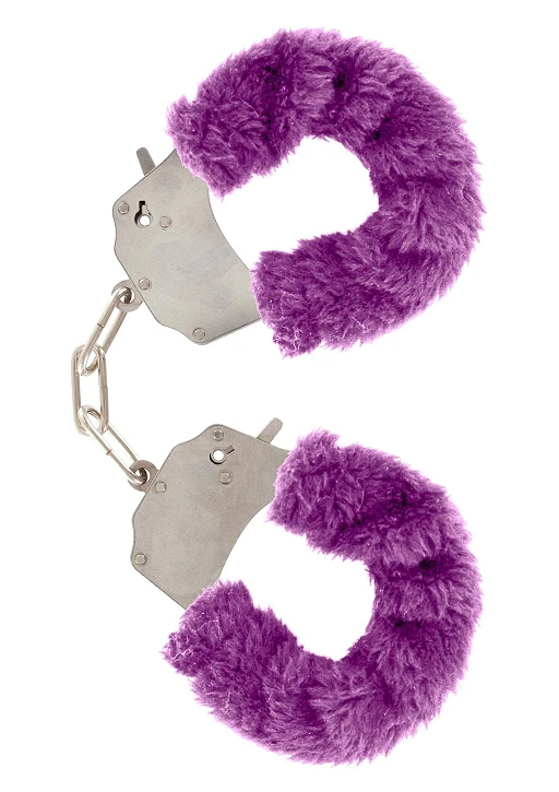 Kajdanki z futerkiem Furry Fun Cuffs – fioletowy