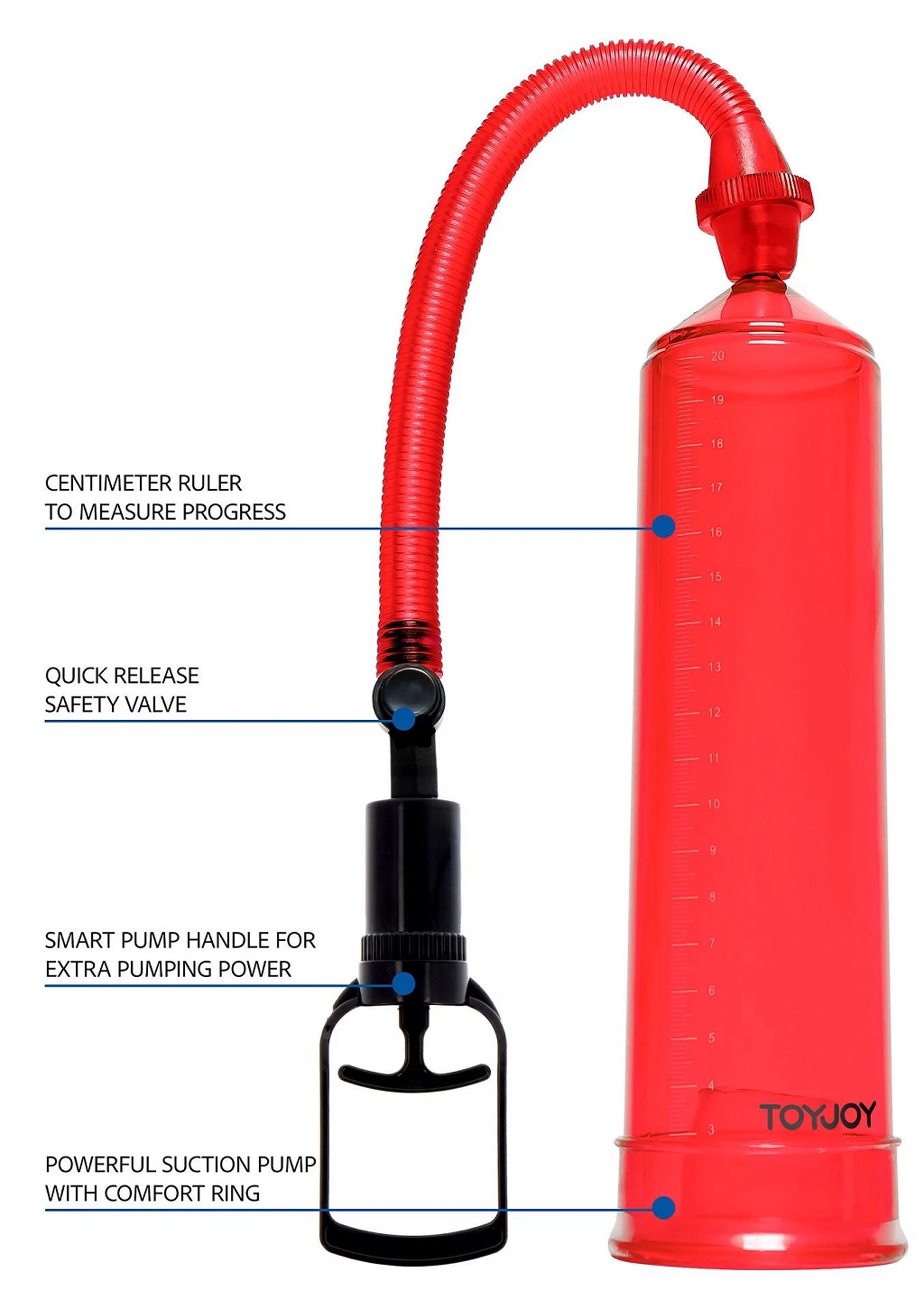 Pompka próżniowa Power Pump Red - PVC, z miarką — zdjęcie 3