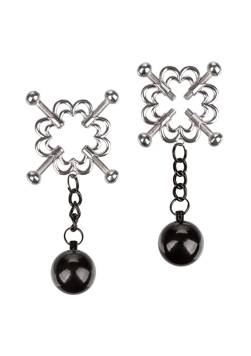 Zaciski na sutki 4-Point Weighted Nipple Press – metalowe, regulowane