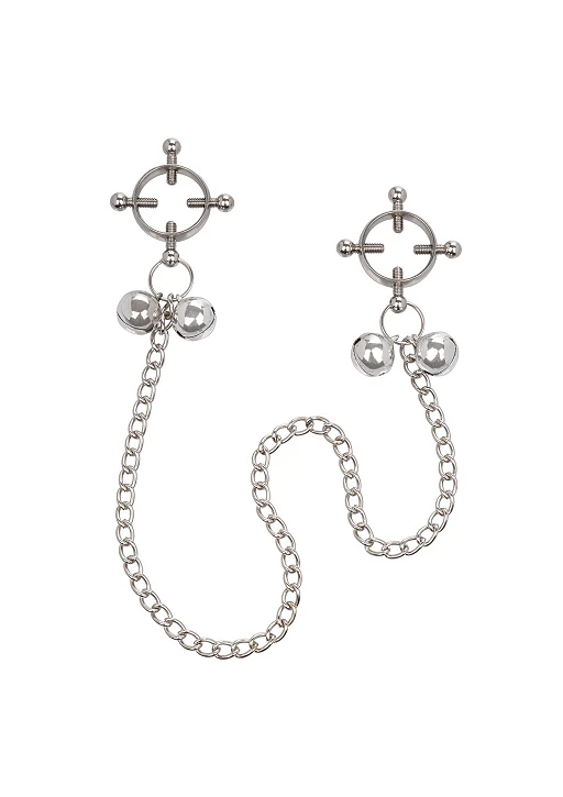 Zaciski na sutki 4-Point Nipple Press z dzwoneczkami – metal