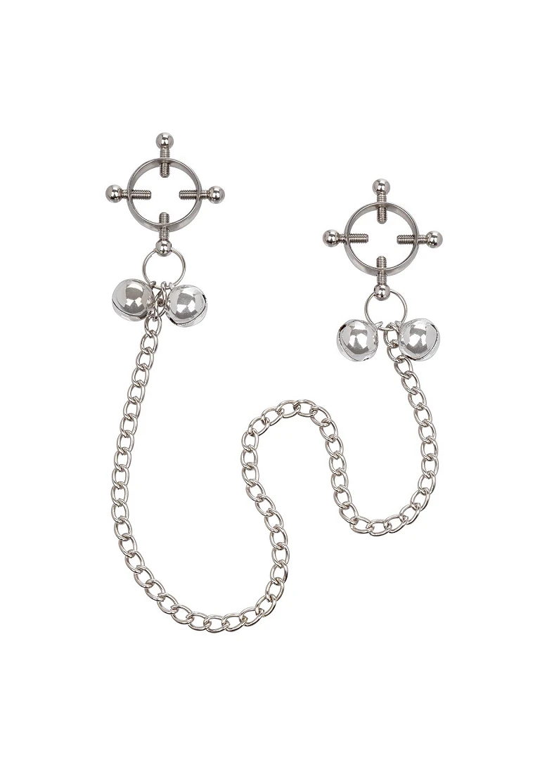Zaciski na sutki 4-Point Nipple Press z dzwoneczkami – metal