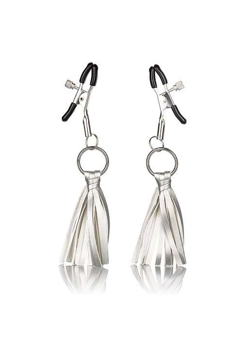 Klipsy na sutki Playful Tassels – srebrne frędzle