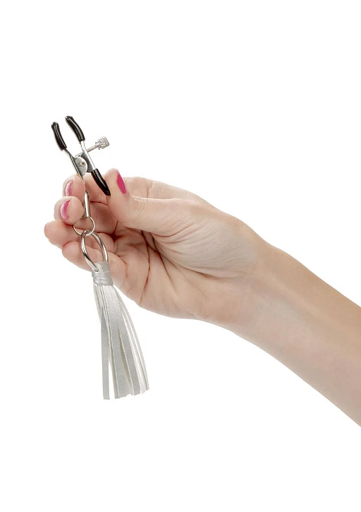 Klipsy na sutki Playful Tassels – srebrne frędzle — zdjęcie 4