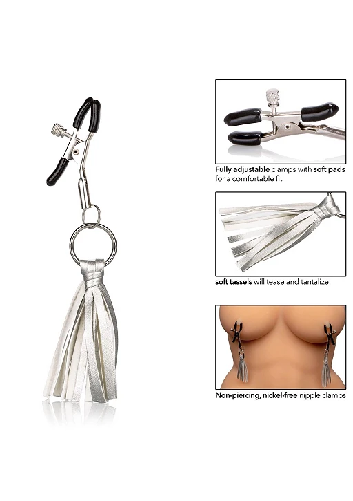 Klipsy na sutki Playful Tassels – srebrne frędzle — zdjęcie 5