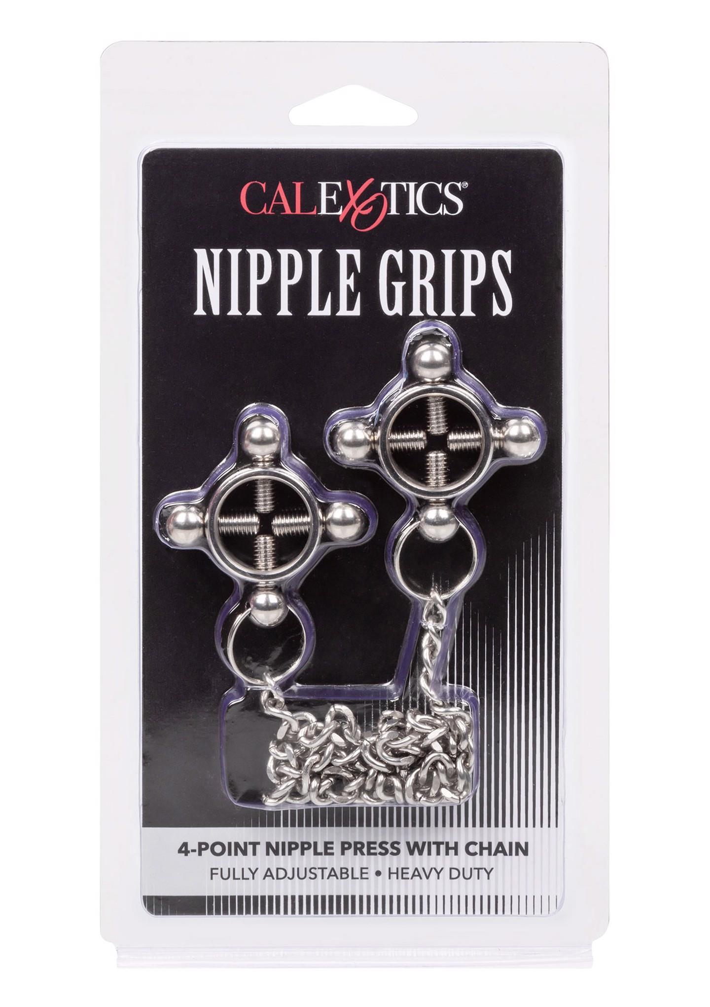 Zaciski na sutki 4-Point Nipple Press z łańcuszkiem — zdjęcie 2