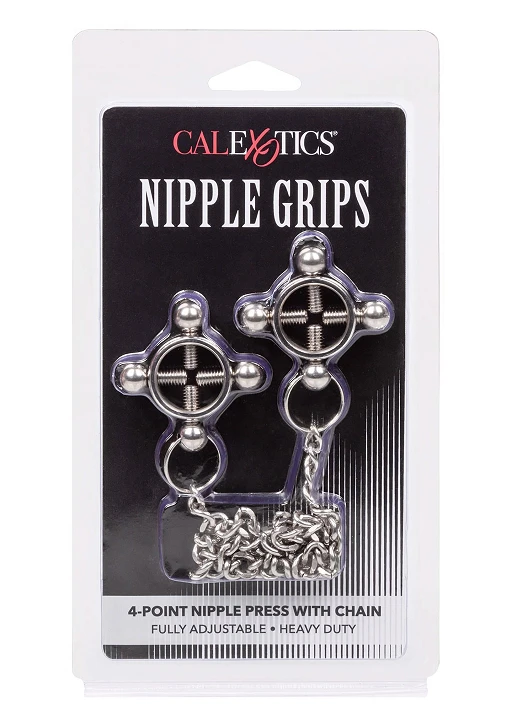 Zaciski na sutki 4-Point Nipple Press z łańcuszkiem — zdjęcie 2
