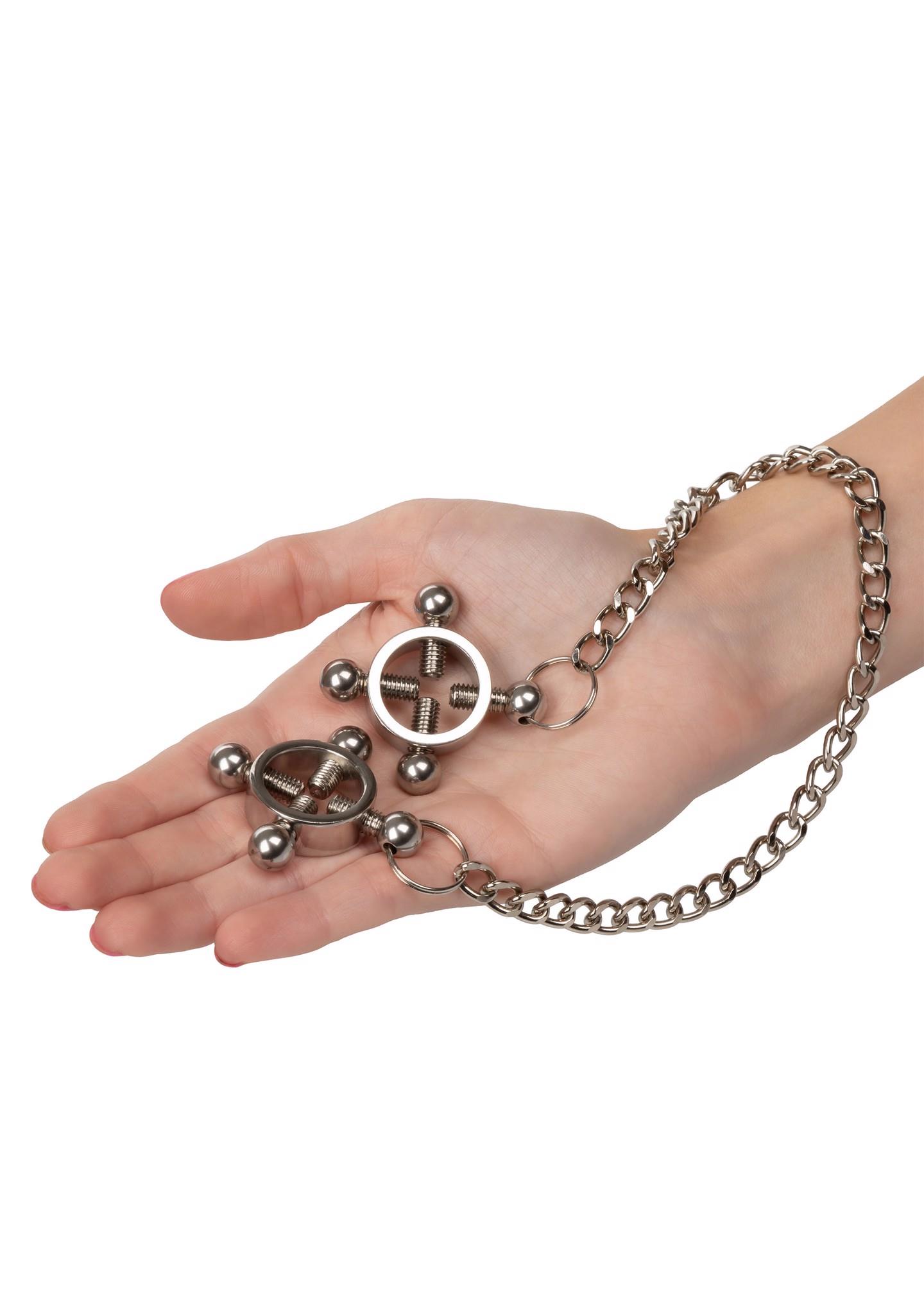 Zaciski na sutki 4-Point Nipple Press z łańcuszkiem — zdjęcie 4