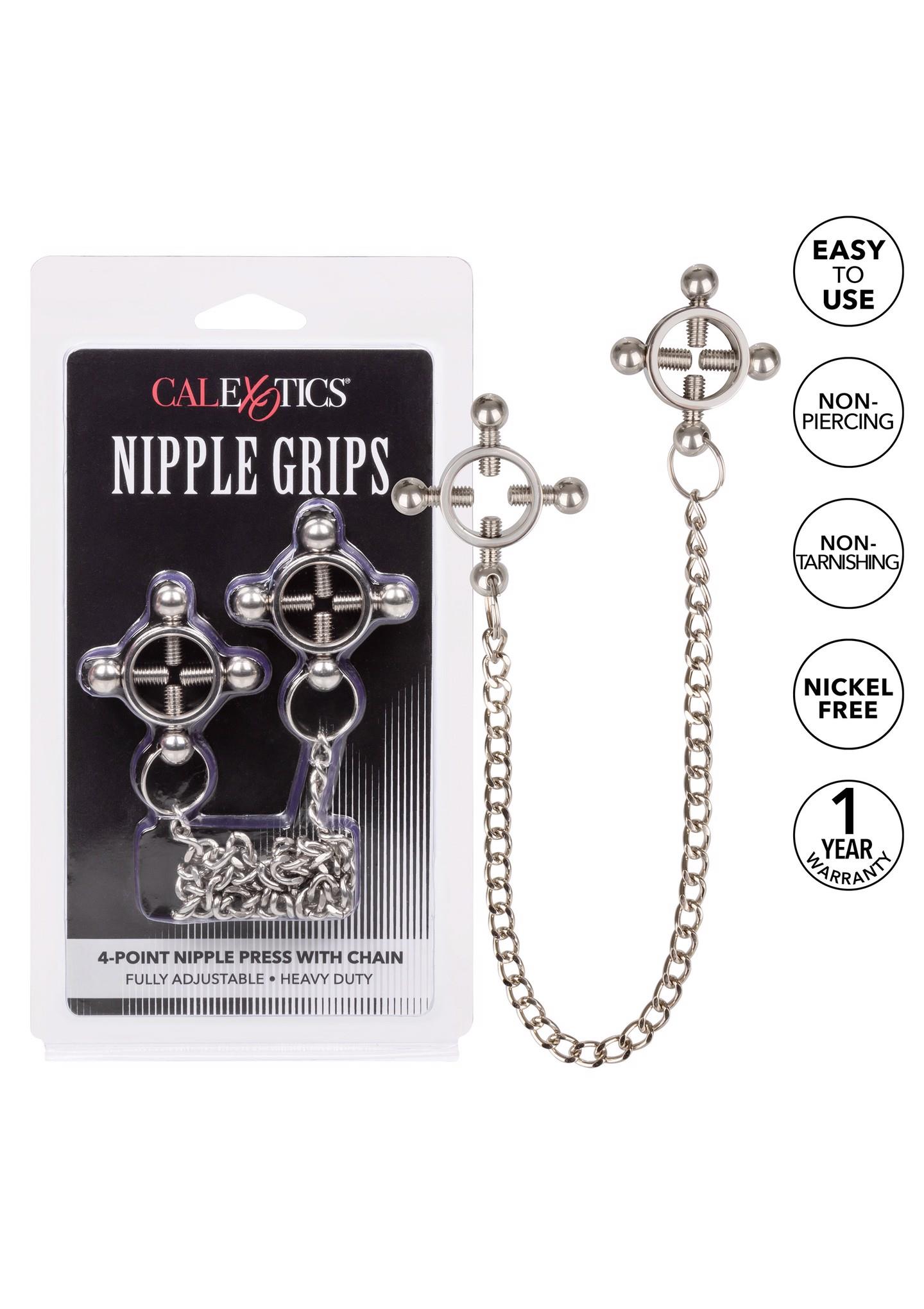 Zaciski na sutki 4-Point Nipple Press z łańcuszkiem — zdjęcie 6