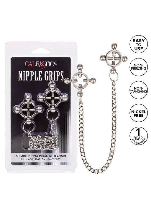Zaciski na sutki 4-Point Nipple Press z łańcuszkiem — zdjęcie 6