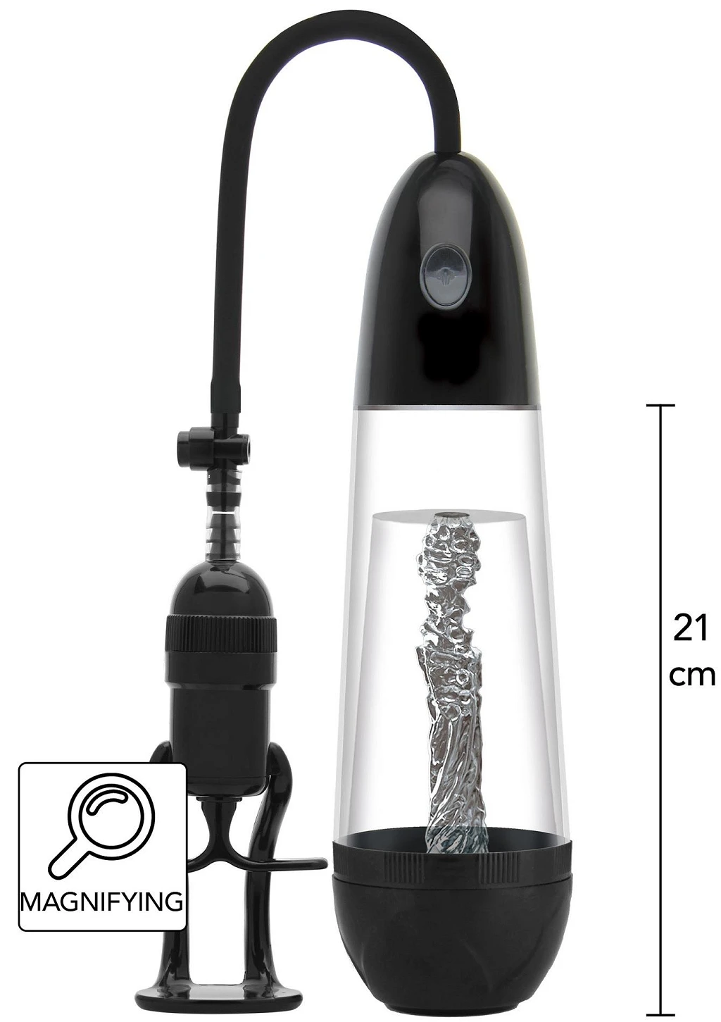 Pompka próżniowa Magnifying Sleeve - TPE czarna — zdjęcie 2